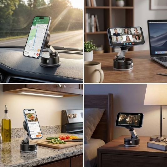 Magnetic Vacuum-Lock Phone Mount